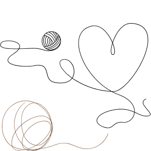 Forma decorativa de ovillo